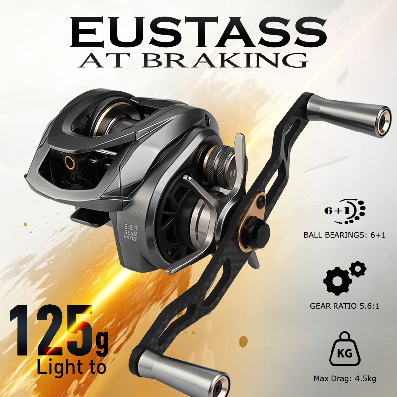 Spincast Reel - LEYDUN EUSTASS ベイトキャスティングリール 125g 超軽量 6+1BB