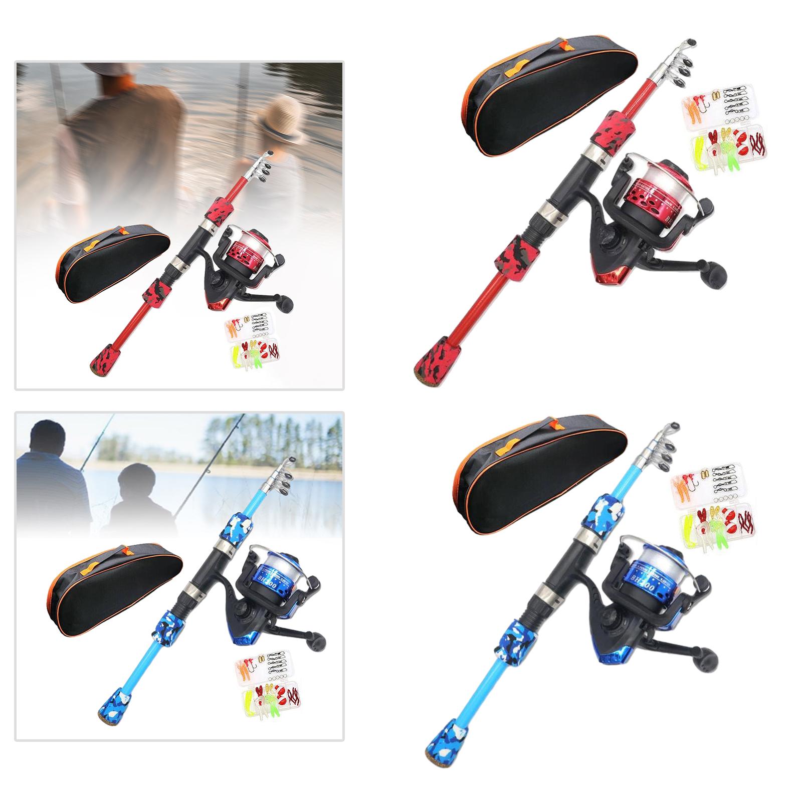 Reel Bag - 子供用釣り竿セット EVAハンドルグリップ付き ポータブル アウトドア キャリーバッグ付き 調整可能