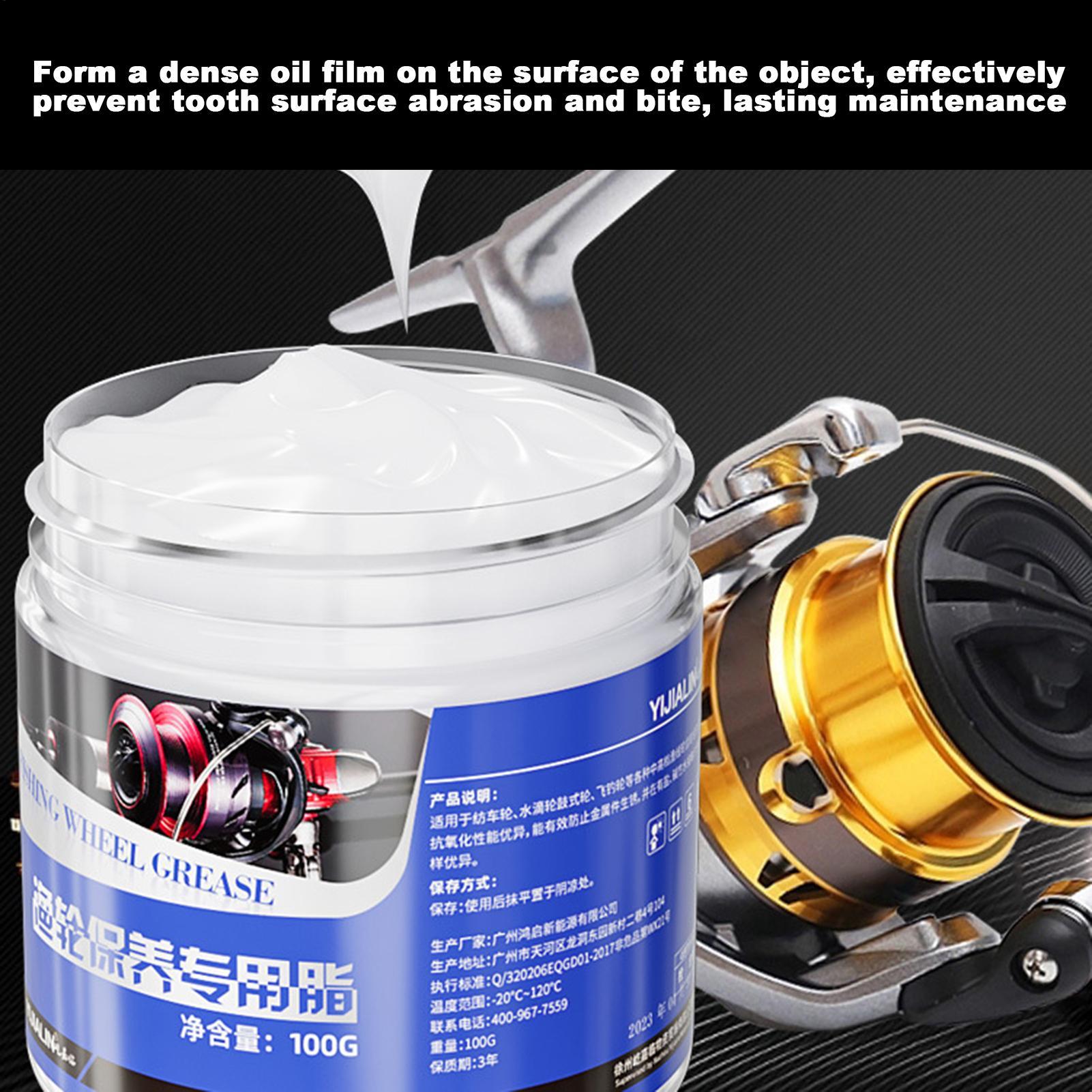 Reel Oil - 100g 釣り用リールメンテナンスオイルとグリース ベアリング潤滑剤 ギア保護グリース 錆び防止 耐酸素性