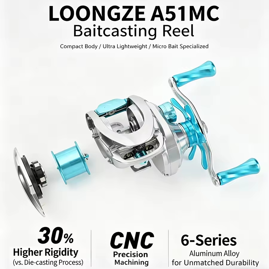LOONGZE A51MC BFS ロープロファイルベイトキ - Spincast Reel のレビューと価格