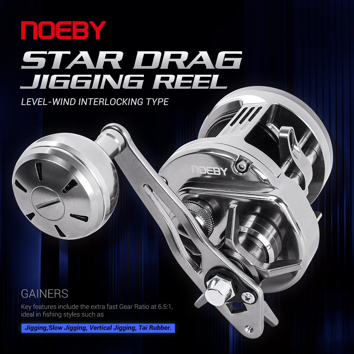 ノビー・ライトメタルジギングリール、最大ドラグ力12kg、ス - Spincast Reel のレビューと価格