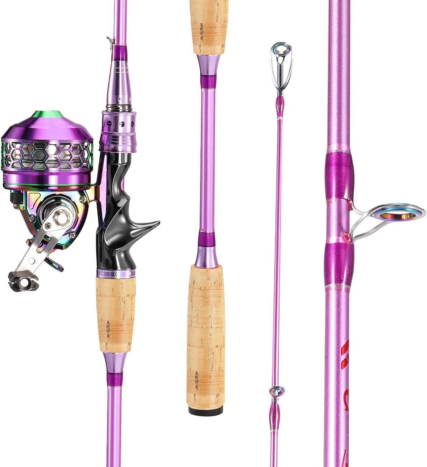 スピンキャスト釣り竿とリールコンボ、2ピース中型ヘビーロッド - Spincast Reel のレビューと価格