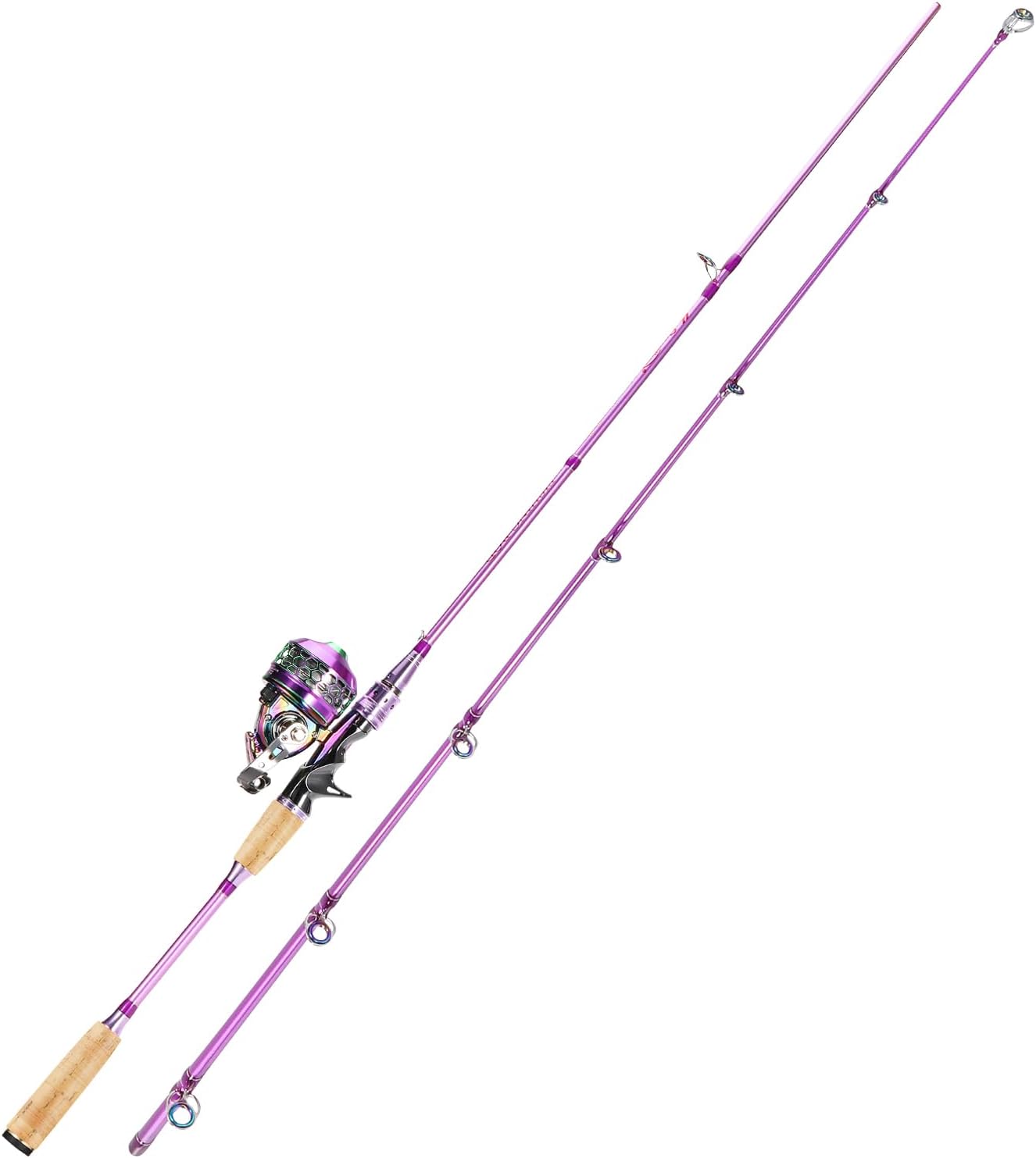 スピンキャスト釣り竿とリールコンボ、2ピース中型ヘビーロッド - Spincast Reel のレビューと価格